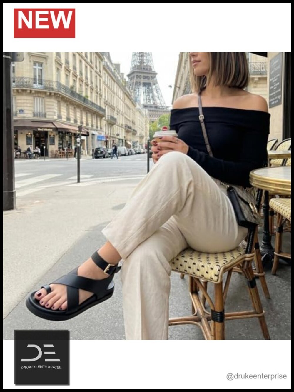 Vegan Leather Ankle Wrap Platform Sandals with Molded Footbed - Picture 2 of 6